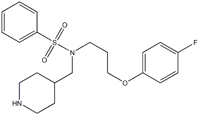 N-(3-(4-fluorophenoxy)propyl)-N-(piperidin-4-ylmethyl)benzenesulfonamide Struktur