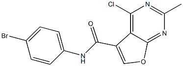 N-(4-bromophenyl)-4-chloro-2-methylfuro[2,3-d]pyrimidine-5-carboxamide Struktur