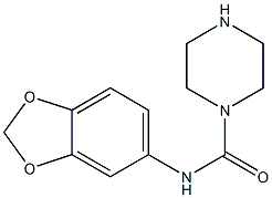 N-(benzo[d][1,3]dioxol-5-yl)piperazine-1-carboxamide Struktur