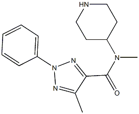 N,5-dimethyl-2-phenyl-N-(piperidin-4-yl)-2H-1,2,3-triazole-4-carboxamide Struktur