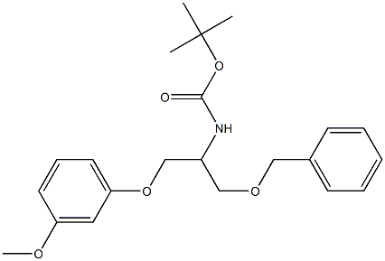 tert-butyl 1-(benzyloxy)-3-(3-methoxyphenoxy)propan-2-ylcarbamate Struktur