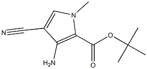 tert-butyl 3-amino-4-cyano-1-methyl-1H-pyrrole-2-carboxylate Struktur