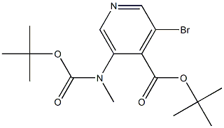 tert-butyl 3-bromo-5-(tert-butoxycarbonyl(methyl)amino)isonicotinate Struktur