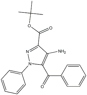 tert-butyl 4-amino-5-benzoyl-1-phenyl-1H-pyrazole-3-carboxylate Struktur