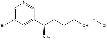 (R)-4-amino-4-(5-bromopyridin-3-yl)butan-1-ol hydrochloride Struktur