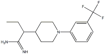 2-[1-(3-Trifluoromethyl-phenyl)-piperidin-4-yl]-butyramidine Struktur