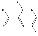 3-Chloro-6-iodo-pyrazine-2-carboxylic acid Struktur