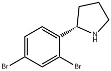 (2S)-2-(2,4-DIBROMOPHENYL)PYRROLIDINE Struktur