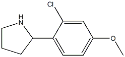 2-(2-chloro-4-methoxyphenyl)pyrrolidine Struktur