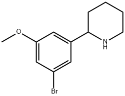 2-(3-BROMO-5-METHOXYPHENYL)PIPERIDINE Struktur