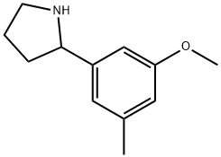 2-(3-METHOXY-5-METHYLPHENYL)PYRROLIDINE Struktur