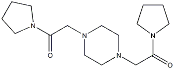 1,4-bis(pyrrolidinocarbonylmethyl)piperazine Struktur