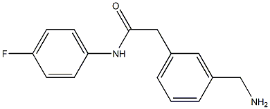 2-(3-(aminomethyl)phenyl)-N-(4-fluorophenyl)acetamide Struktur