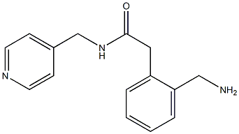 2-[2-(aminomethyl)phenyl]-N-(pyridin-4-ylmethyl)acetamide Struktur