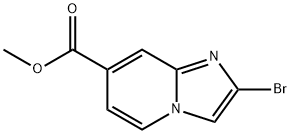 methyl 2-bromoimidazo[1,2-a]pyridine-7-carboxylate Struktur