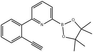 2-(2-ethynylphenyl)-6-(4,4,5,5-tetramethyl-1,3,2-dioxaborolan-2-yl)pyridine Struktur