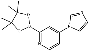 4-(1H-imidazol-1-yl)-2-(4,4,5,5-tetramethyl-1,3,2-dioxaborolan-2-yl)pyridine Struktur