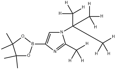 [1-(tert-Butyl)-2-methyl-d12]-imidazole-4-boronic acid pinacol ester Struktur