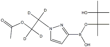 1-[(2-Acetoxy)(ethyl-d4)]-pyrazole-3-boronic acid pinacol ester Struktur