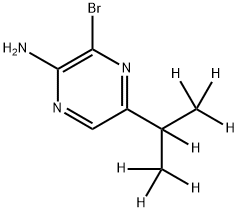 2-Amino-3-bromo-5-(iso-propyl-d7)-pyrazine Struktur