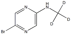 2-Bromo-5-(methyl-d3-amino)pyrazine Struktur