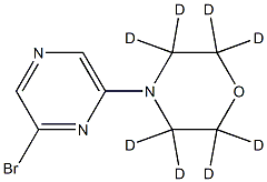 2-Bromo-6-(morpholino-d8)-pyrazine Struktur