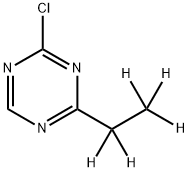 2-Chloro-4-(ethyl-d5)-1,3,5-triazine Struktur