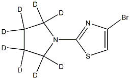 4-Bromo-2-(pyrrolidino-d8)-thiazole Struktur