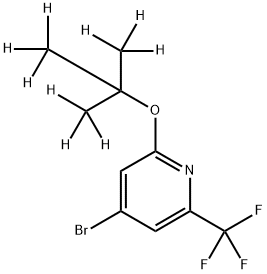 4-Bromo-2-trifluoromethyl-6-(tert-butoxy-d9)-pyridine Struktur