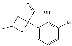 1-(3-BROMOPHENYL)-3-METHYLCYCLOBUTANE-1-CARBOXYLIC ACID Struktur