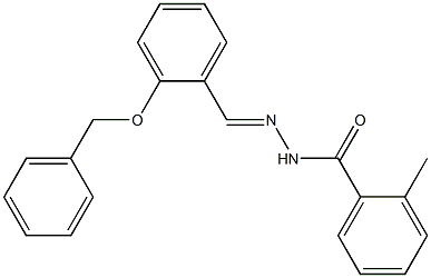 N'-[2-(benzyloxy)benzylidene]-2-methylbenzohydrazide Struktur