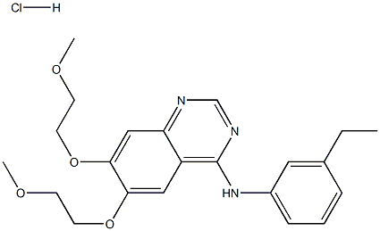 N-(3-ETHYLPHENYL)-6,7-BIS(2-METHOXYETHOXY)QUINAZOLIN-4-AMINE HCL Struktur