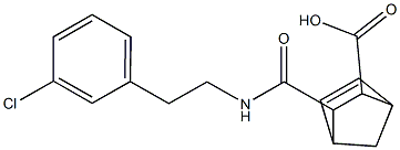 3-((3-chlorophenethyl)carbamoyl)bicyclo[2.2.1]hept-5-ene-2-carboxylic acid Struktur