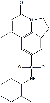 6-methyl-N-(2-methylcyclohexyl)-4-oxo-2,4-dihydro-1H-pyrrolo[3,2,1-ij]quinoline-8-sulfonamide Struktur