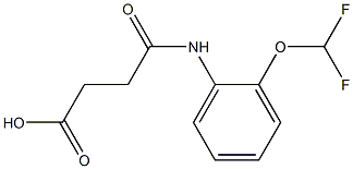 4-((2-(difluoromethoxy)phenyl)amino)-4-oxobutanoic acid Struktur