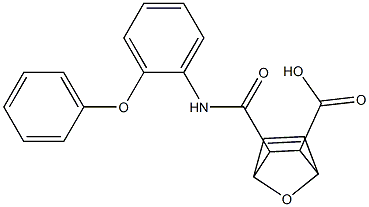 3-((2-phenoxyphenyl)carbamoyl)-7-oxabicyclo[2.2.1]hept-5-ene-2-carboxylic acid Struktur