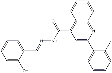 (E)-N'-(2-hydroxybenzylidene)-2-(o-tolyl)quinoline-4-carbohydrazide Struktur