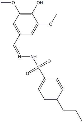 (Z)-N'-(4-hydroxy-3,5-dimethoxybenzylidene)-4-propylbenzenesulfonohydrazide Struktur