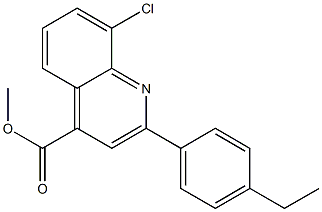 methyl 8-chloro-2-(4-ethylphenyl)quinoline-4-carboxylate Struktur