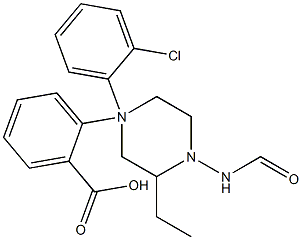 ethyl 4-(4-(2-chlorophenyl)piperazine-1-carboxamido)benzoate Struktur