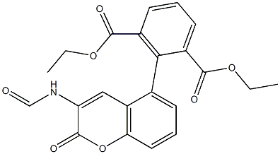 diethyl 5-(2-oxo-2H-chromene-3-carboxamido)isophthalate Struktur