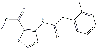 methyl 3-(2-(o-tolyl)acetamido)thiophene-2-carboxylate Struktur