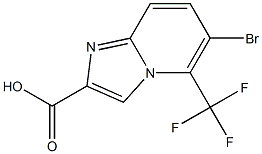 6-Bromo-5-trifluoromethyl-imidazo[1,2-a]pyridine-2-carboxylic acid Struktur