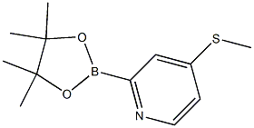 4-(methylthio)-2-(4,4,5,5-tetramethyl-1,3,2-dioxaborolan-2-yl)pyridine Struktur