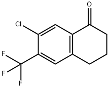 7-CHLORO-6-(TRIFLUOROMETHYL)-2,3,4-TRIHYDRONAPHTHALEN-1-ONE Struktur