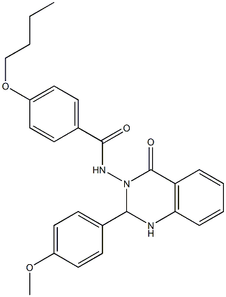 4-BUTOXY-N-[2-(4-METHOXYPHENYL)-4-OXO-1,2-DIHYDROQUINAZOLIN-3-YL]BENZAMIDE 結(jié)構(gòu)式