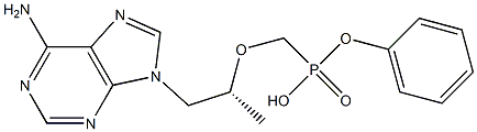 phenyl hydrogen ((R)-1-(6-amino-9H-purin-9-yl)propan-2-yloxy)methylphosphonate Struktur