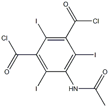 5-(Acetamido)-2,4,6- triiodisophthaloyl acid dichloride Struktur