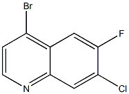 4-bromo-7-chloro-6-fluoroquinoline Struktur