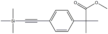 methyl 2-methyl-2-(4-((trimethylsilyl)ethynyl)phenyl)propanoate Struktur